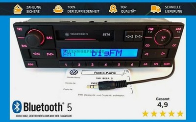 Original Volkswagen Beta V 5 mit Bluetooth 5.0 + Aux-In Autoradio VW Alfa Gamma