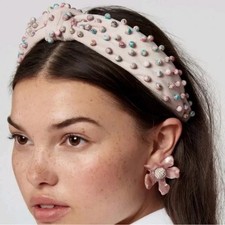 Lele Sadoughi Pastel Confetti Beaded Woven Headband