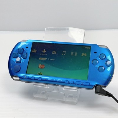 PSP Playstation Portable Vibrant Blue PSP 3000 VB Console USB