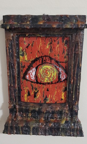 Eye Between Worlds - Arte oculto encáustico original mediano y visionario 1 de 1 firmado - Imagen 2 de 14