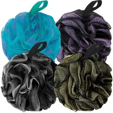 BCKENEY Bath Loofah Shower Sponge Body Back 1 Count Pack of 4 , Multicolour