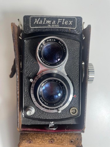 Halma Flex TLR with Anastigmat 1:3.5 f=8cm6x6 Two-Eyes Camera w Case