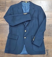 Vintage Hunting Horn Wool Blazer Mens 44R Preppy Old Money Style Made In USA