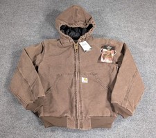 NOS Vintage Kids Carhartt Jacket Y06 CHT Chocolate Brown- Youth Medium NWT 