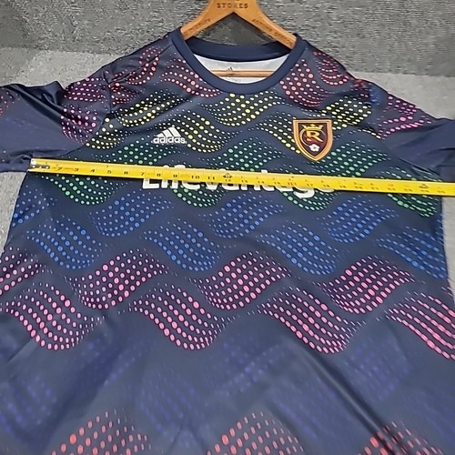 adidas Real Salt Lake MLS Soccer Jersey LifeVantage Men's size 2XL Blue - Picture 4 of 11