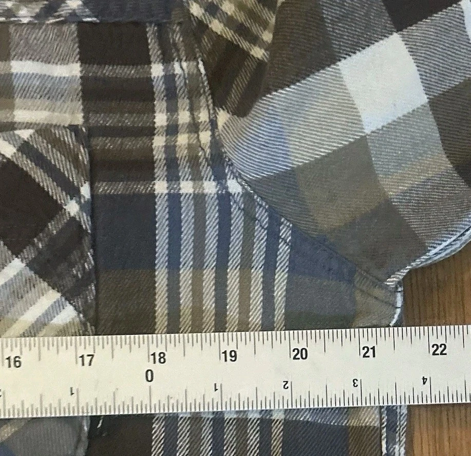burton flannel plaid long sleeve button up pockets shirt