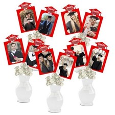 Graduation Photo Holders Table Toppers Picture Centerpieces,Class of 2026 Red