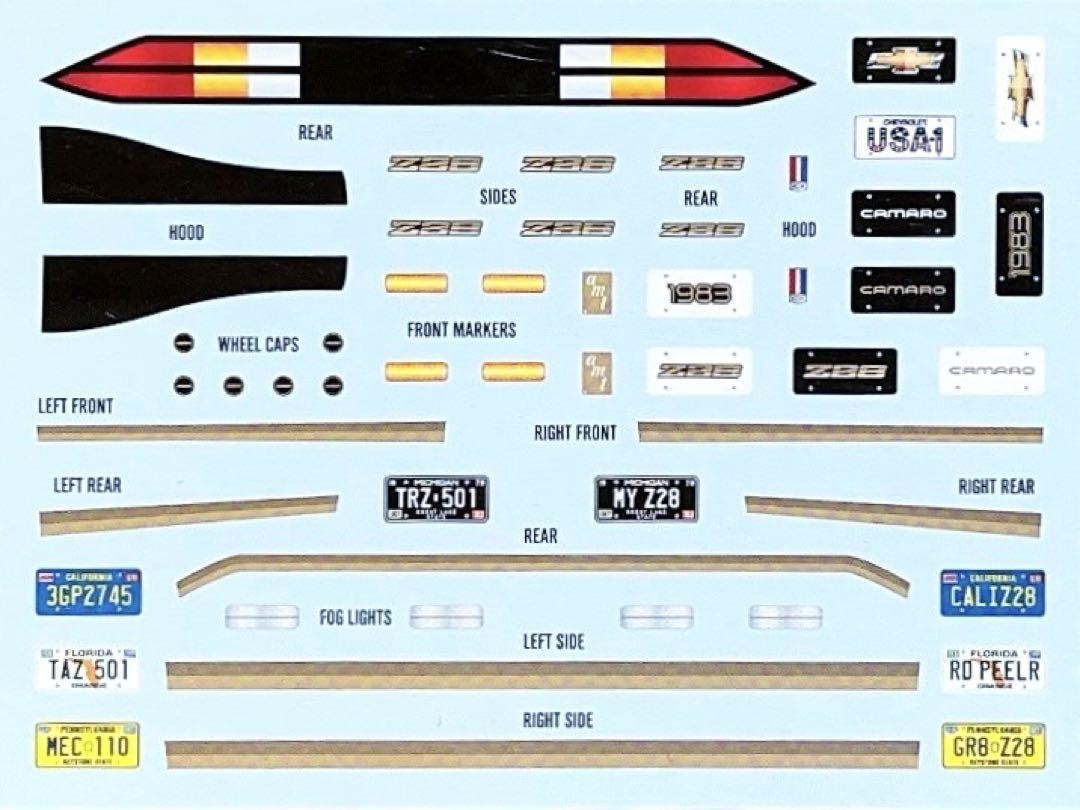 AMT1051 1/25 1983 カマロZ28 n5ksbvb amt 1/25 Model Kit Chevy Camaro Z28 Chevrolet 1983 Classic