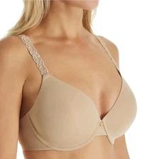 NWOT Natori 732080 Pure Luxe Contour Underwire Bra US 34G Nude