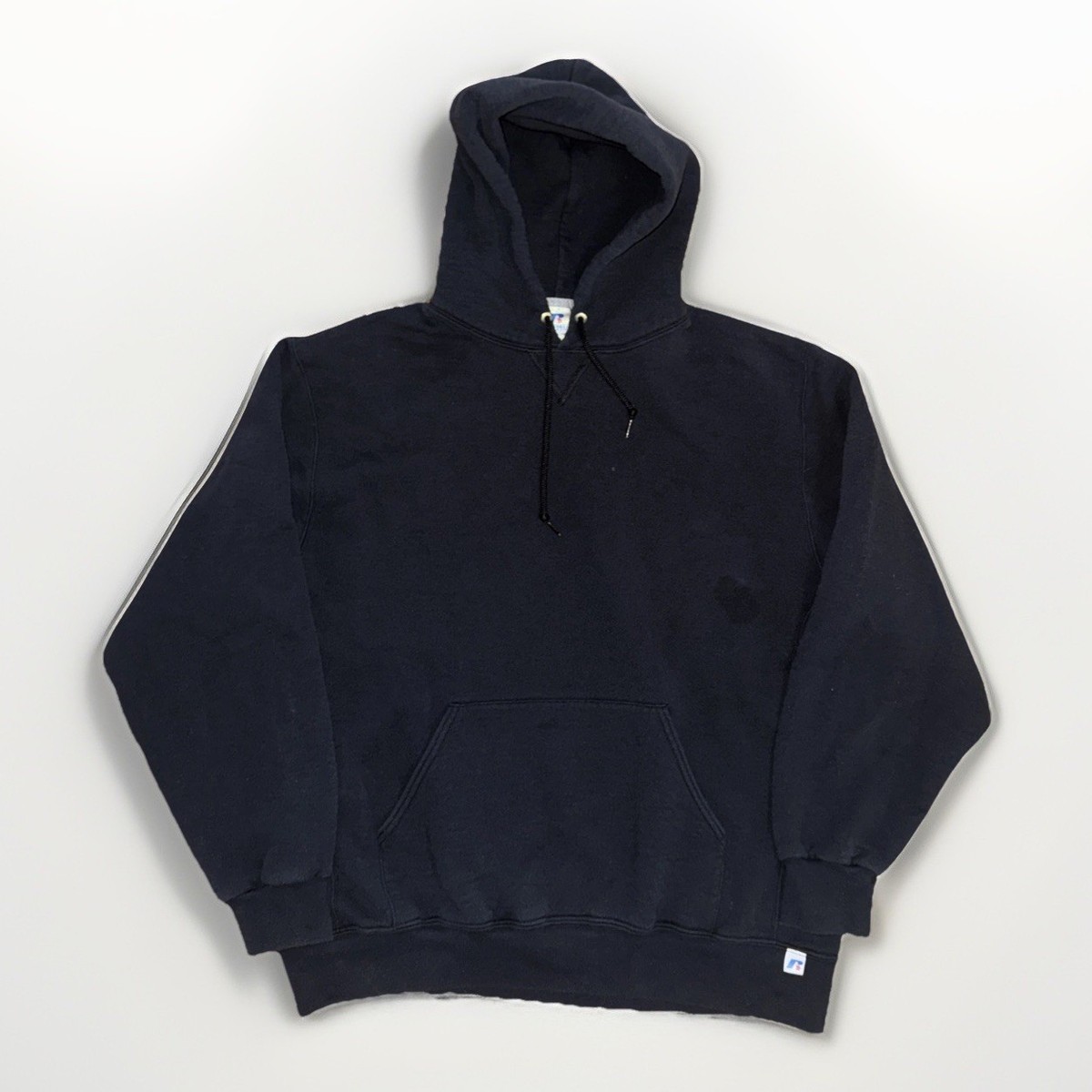 Vintage Russell Athletic Hoodie Black XL 26x28 Pullover Streetwear