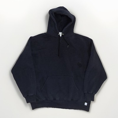 Vintage Russell Athletic Hoodie Black XL 26x28 Pullover Streetwear