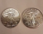 (2) 2015 WALKING LIBERTY AMERICAN EAGLE .999 FINE SILVER DOLLAR COIN 1oz. $1 USA