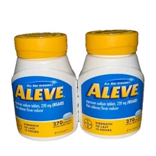 Aleve Pain Reliever Fever Reducer 220mg 270 Caplets (2 Pack) Exp 2028