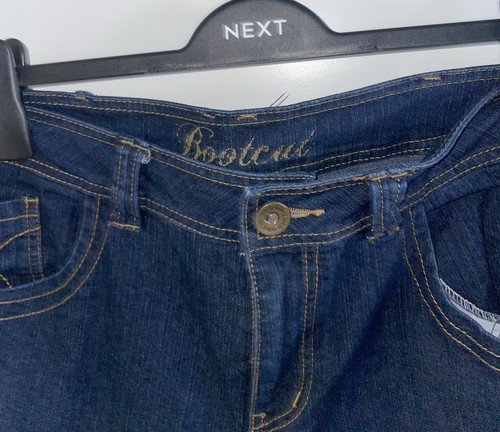 AUTHENTIC DENIM LADIES NAVY BLUE STRETCH BOOTCUT JEANS SIZE 16 18 - Bild 2 von 3