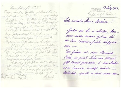 Question Answer Letter Karlsruhe Rüdt von Collenberg Arthur von Brauer 1913 Nobility (81