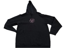Shane Dawson X Jeffree Star Black Hoodie Dead Pig Logo Pink Stitch Men's Medium