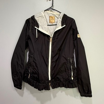 Fay Italy Black Lightweight Hooded Jacket Women's Size M