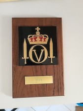 Holz Wappenschild Verbandsabzeichen Palastwache Norwegen Olav V 1988 Fliese
