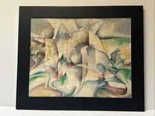 MID CENTURY PAINTING CUBIST CUBISM ABSTRACT EXPRESSIONISM EXHIBITED SURF MCGHEE