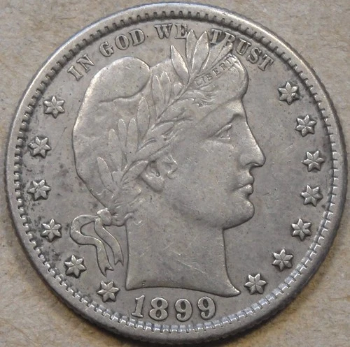 1899-S Barber Quarter 25c XF as Pictured L3-2
