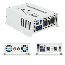 1500W Power Inverter 12V to 120V Pure Sine Wave Generator Solar Home System