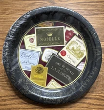 Wine Gallery Party 12 Count Package Dessert Or Snack Plates VTG Cheese & Cracker