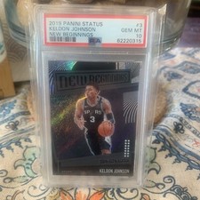 2019-20 NBA Panini Status New Beginnings Keldon Johnson #3 RC PSA 10 Low Pop