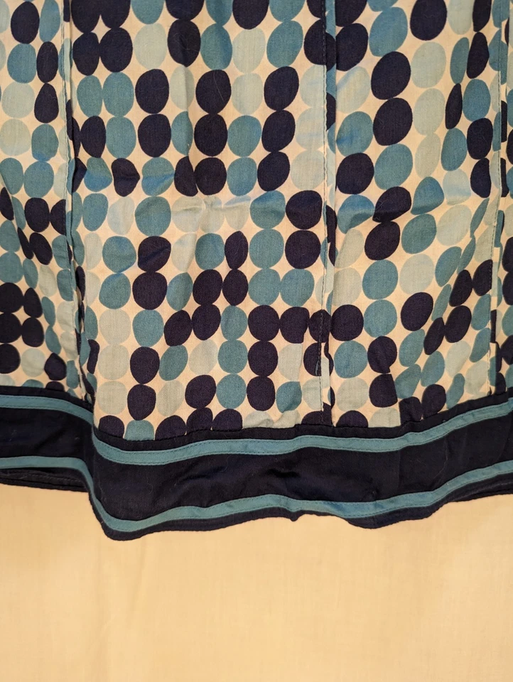 Falda Ann Taylor Mujer 6 Azul Acampanada Cremallera Lateral Algodón Forrada Hasta la Rodilla Fiesta Foto 3 de 4