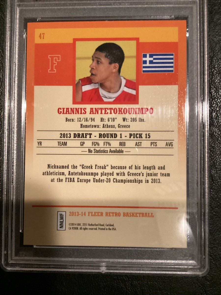 その他 Giannis Antetokounmpo rc Fleer 2013 2013 Fleer Retro Giannis Antetokounmpo Rookie RC #47 PSA 8