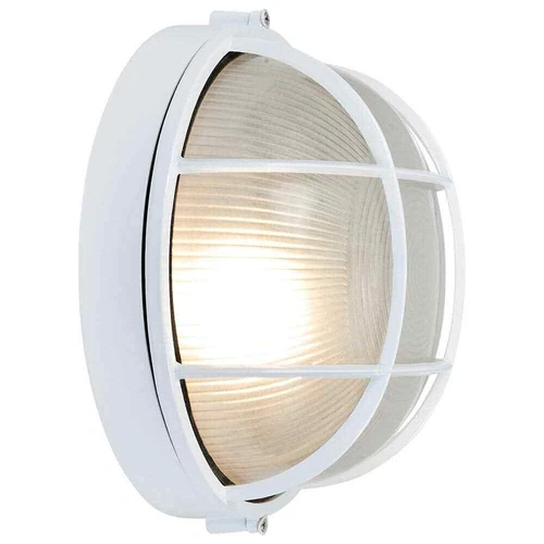 Access Lighting Nauticus White Outdoor Bulkhead Light w/ Frosted Glass Shade - Picture 4 of 7