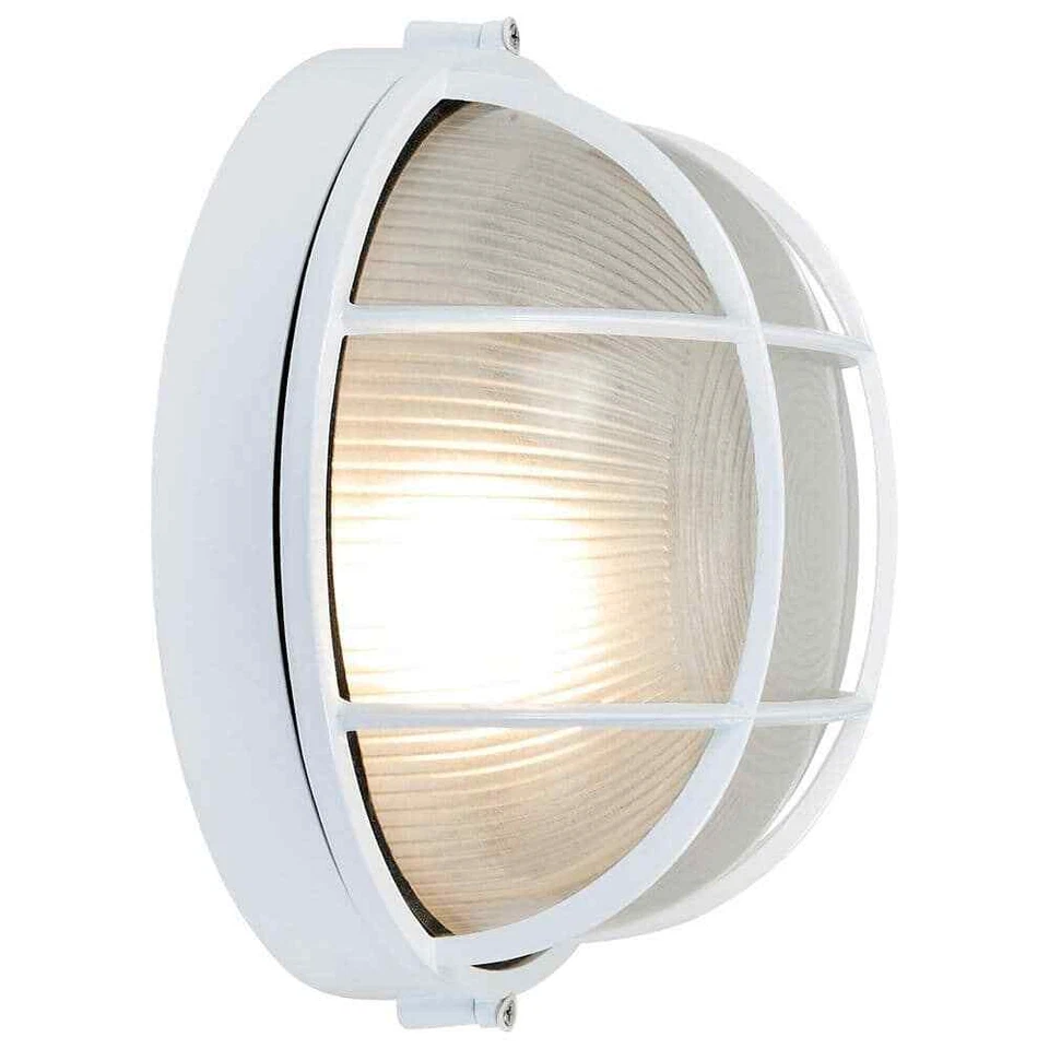 Access Lighting Nauticus White Outdoor Bulkhead Light w/ Frosted Glass Shade - Image 4 of 4