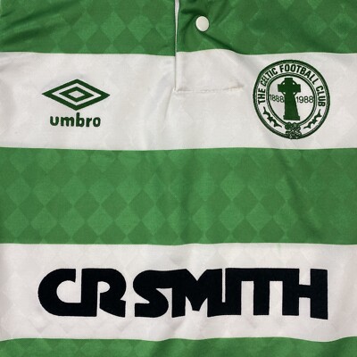 ウェア CELTIC 1988 L/S Soccer Home Uniform Celtic 1988 1989 umbro football shirt Soccer Jersey XS 34-36