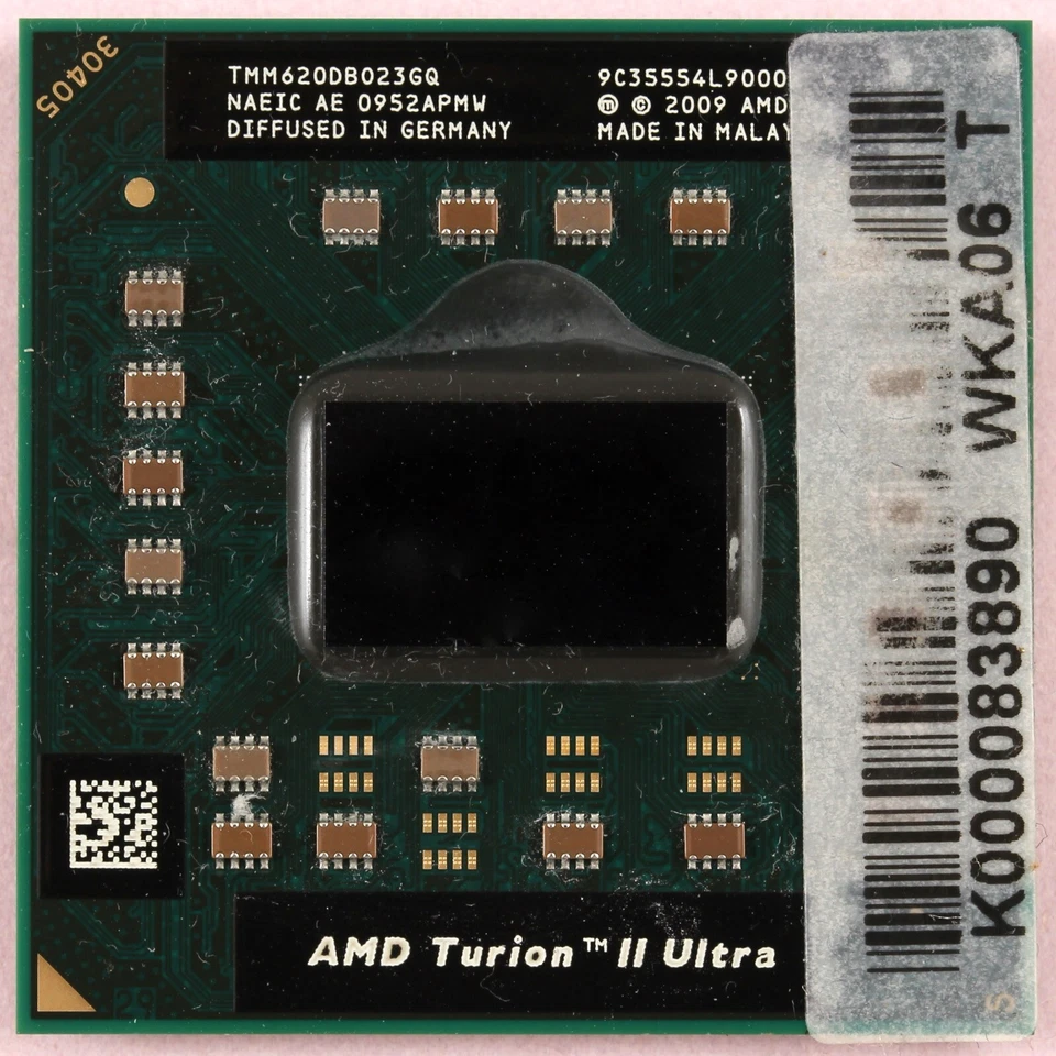 AMD Turion II Ultra 2.5Ghz Dual Core Mobile CPU Socket S1g3 TMM620DBO23GQ - Image 2 of 3