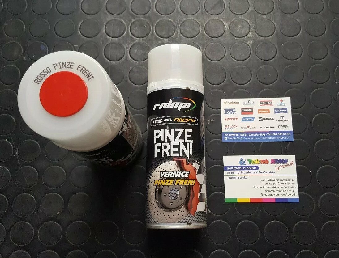 SPRAY VERNICE SPECIALE ALTA TEMPERATURA PER PINZE FRENI COLORE ROSSO - ROLMA -
