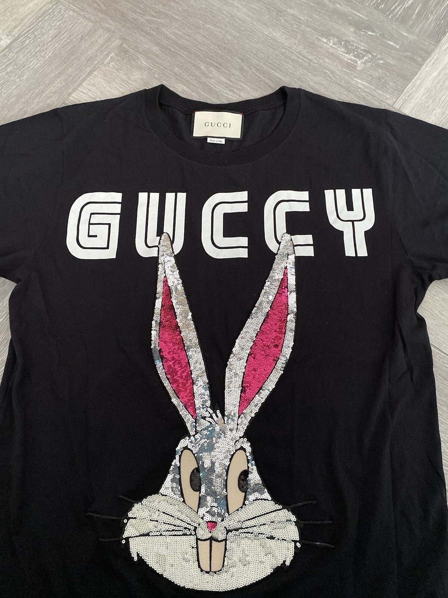 gucci GUCCI グッチ ロゴ Tシャツ Bugs Bunny コットンTシャツ GUCCY