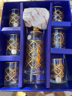 Pasabahce Whiskey Set mit 24 Karat vergoldet