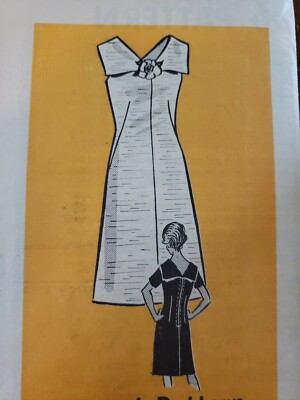 DRESS square collar 9028 Size 16 1/2 Mail Order PATTERN MCM 1960s