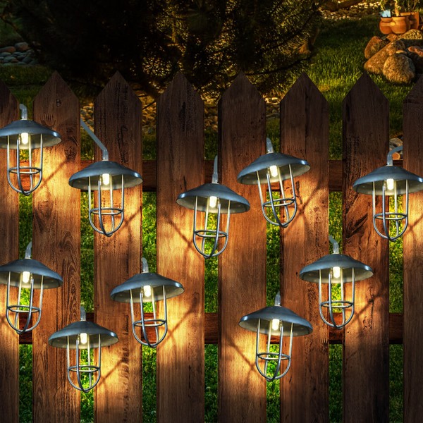 Solarlampe Lichterkette AußEnleuchte 10X Led Laterne Gartendeko Erdspieß Silber-image