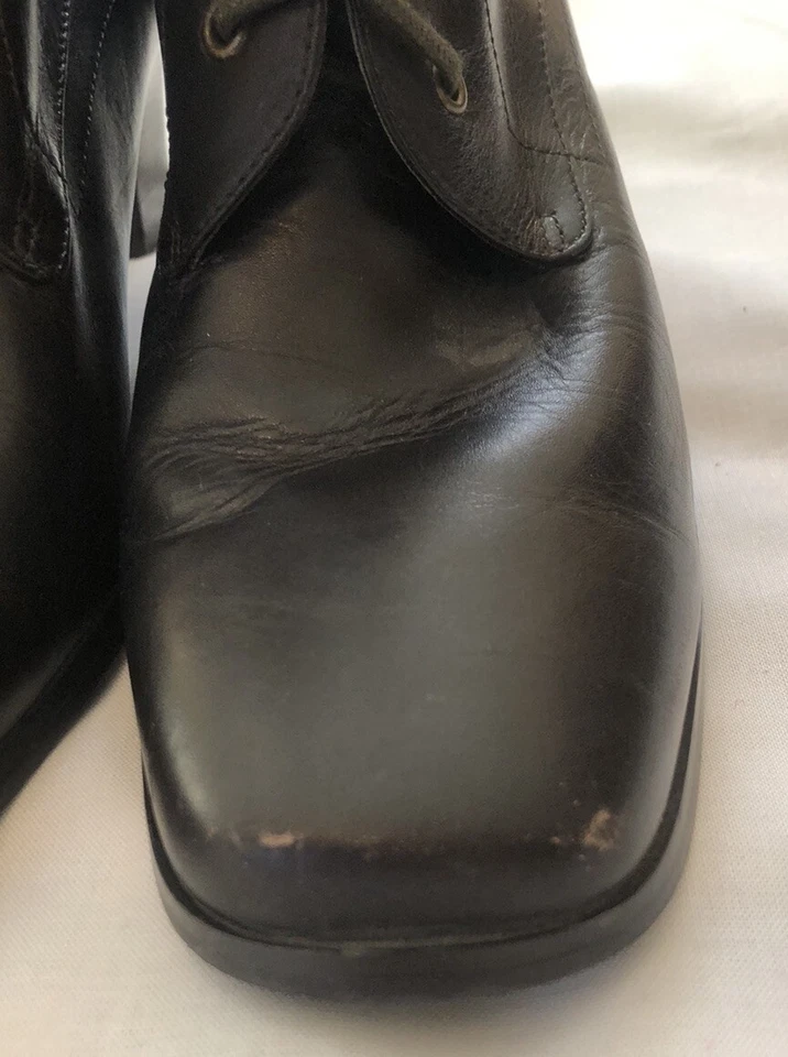 Coldwater Creek Women’s Leather Lace Up Steampunk Cosplay Brown Boots Size 6.5 - Image 3 of 4