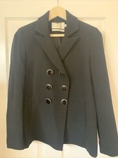 Goat Jane Atelier Black Jacket 10 S Small Wool Double Breasted Buttons Worn Once