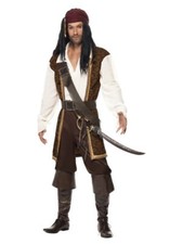 Disfraz De Capitán Pirata De Lujo Smiffys – Chaqueta, Chaleco, Pantalones, Pañuelo Y Sombrero, Talla 4-6 Años, Ideal Para Halloween Y Carnaval