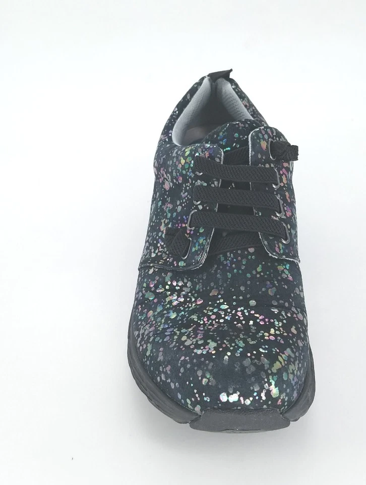 7708 Nurse Mates Align Velocity Zapatos Resistentes al Deslizamiento Brillo Holográfico Talla 7M Foto 3 de 4