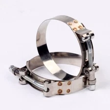 2 PCS 4" Inch Stainless Steel T Bolt Clamp Turbo Intake Silicone Hose Clamp