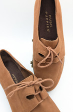 Vtg Hush Puppies Suede Leather Lace Up Oxfords Size 7.5W Excellent Condition