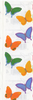3 Strips Mrs Grossman Stickers / Opal Butterflies / 12 Mods - MG 32-06