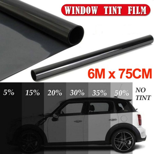 CAR WINDOW TINT FILM KIT TINTING SUPER DARK BLACK LIMO 1% 5% 15% 35% 75CM x 6M
