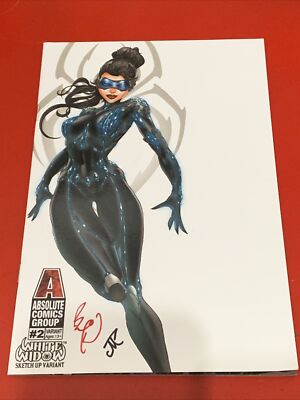 White Widow #2 Sketch Up Variant Signed 2x Benny R Powell & Jenna Powell