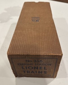 Vintage Lionel Original Box For 356 Freight Station Empty Box