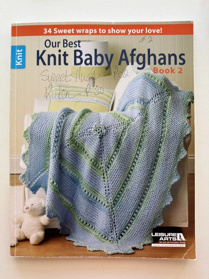 Knitting Pattern Books Lot Of 6 - Afghans Baby Afghans Plus Size Sweaters - Image 4 of 4