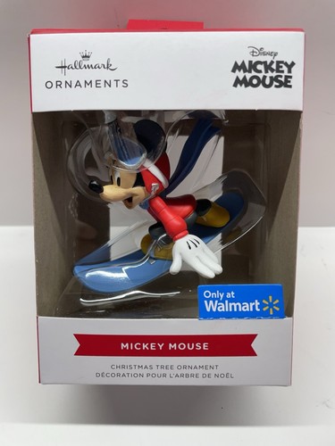 Hallmark Christmas Ornament Disney Mickey Mouse Snowboarding New